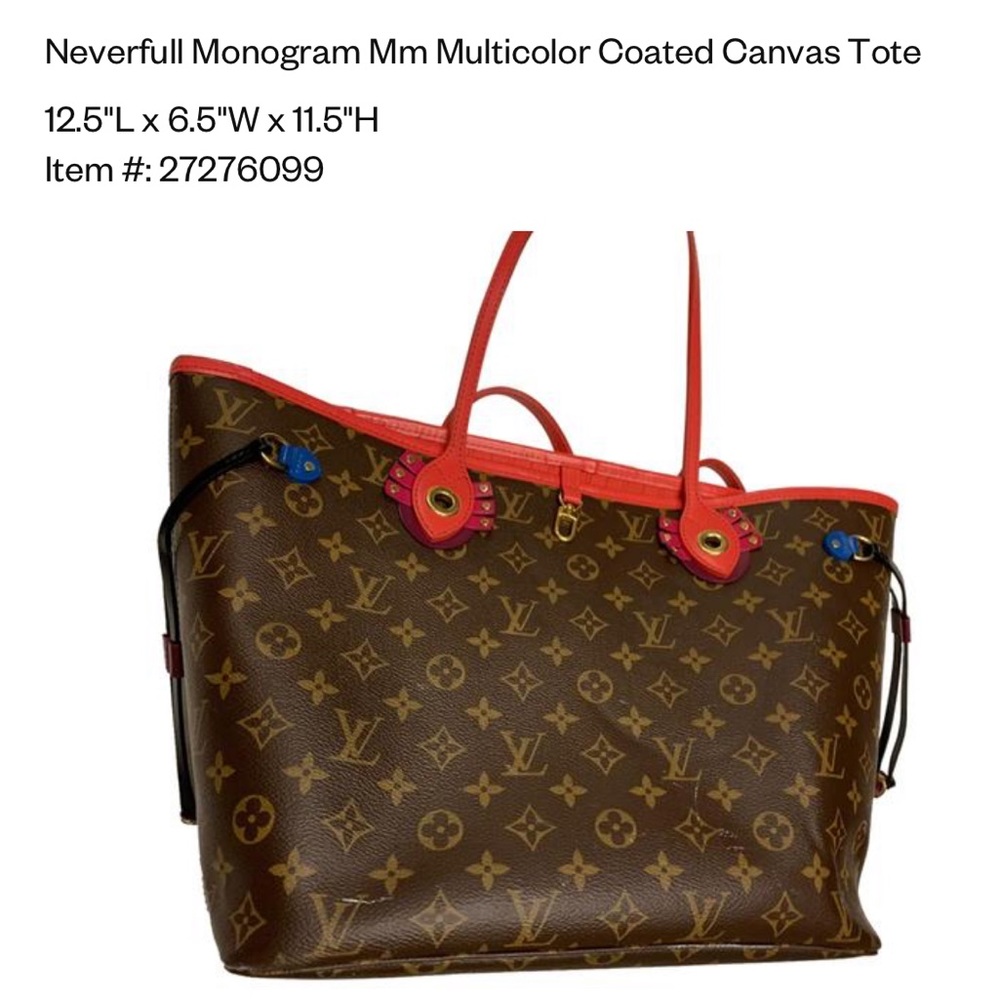LV Neverfull Mm Tote with pouch- Limited Edition!